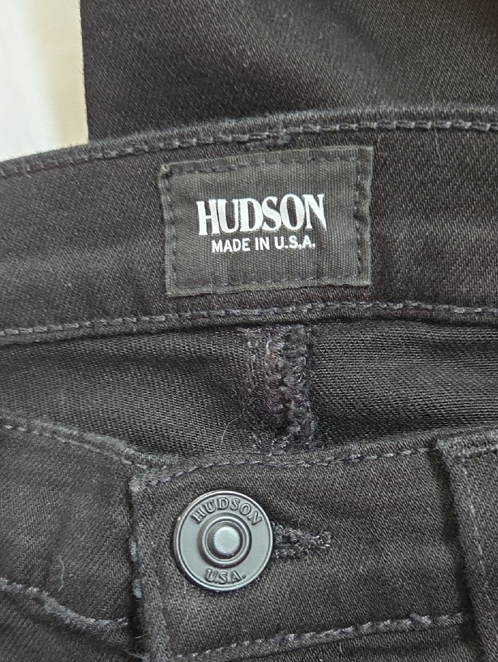 Hudson Jeans Black Skinny Jeans with Red Side Piping - Picture 6 of 7
